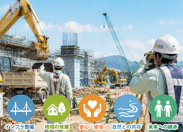 私たちがつくるものは、地域社会の未来と安心・安全な暮らしです。